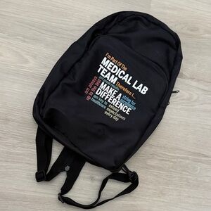 Medical Lab Team Black Backpack - Unbranded